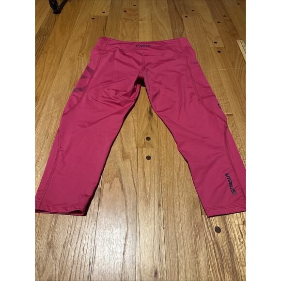 Virus Women's Stay Cool Compression Crop Pants RASPBERRY, Crossfit, Yoga Sz M - Picture 9 of 9